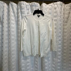 Talbots White Cardigan